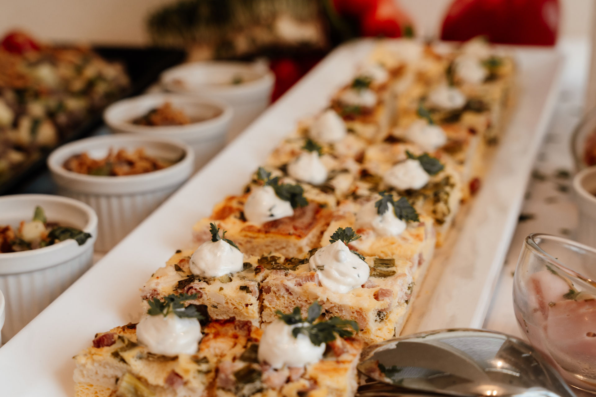 Festliches Essen als Hochzeitsdetail
