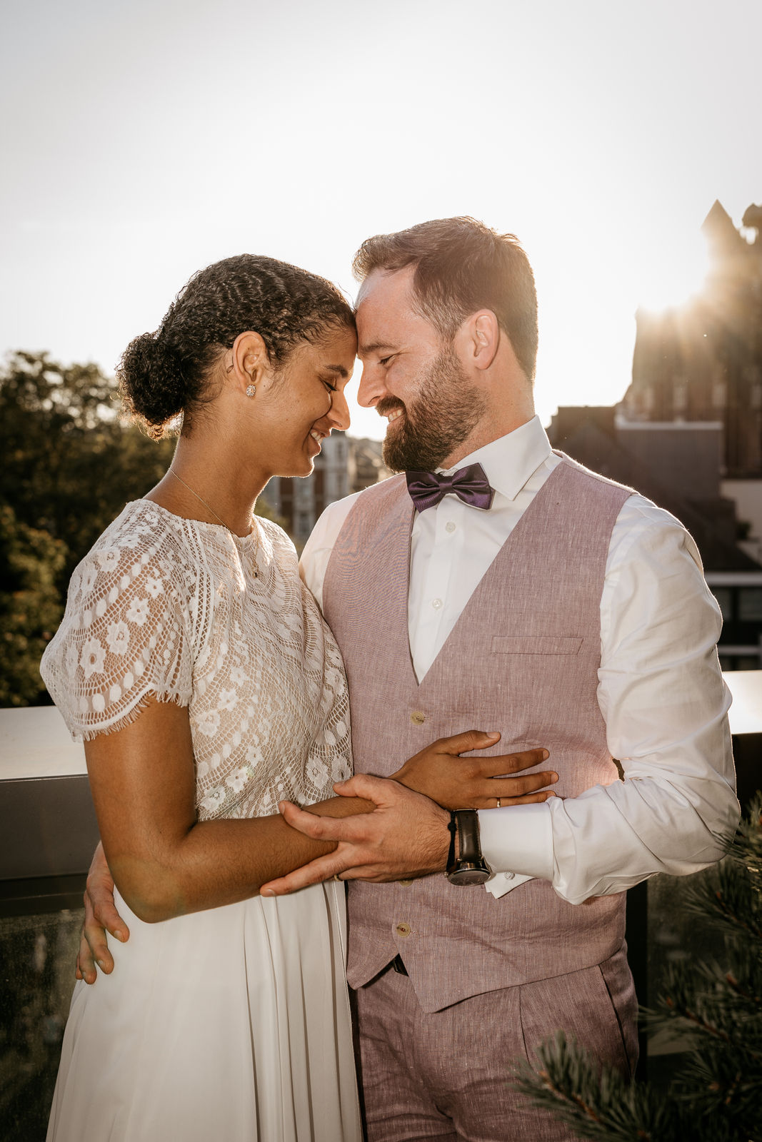 Hochzeitsfotografie im warmen Abendlicht
